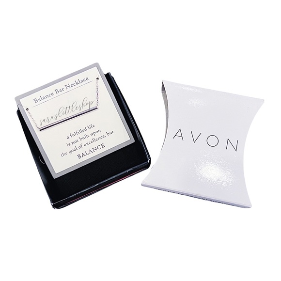 AVON STERLING SILVER BALANCE BAR 18” NECKLACE - BRAND NEW - Picture 2 of 2